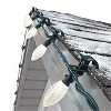 NOMA Quick Clip Durable Diamond Cut C9 LED 66' Holiday Outdoor Christmas Lights with 180 Degree Rotation and 100 Warm White Bulbs, Green (4 Pack) - 2 of 4