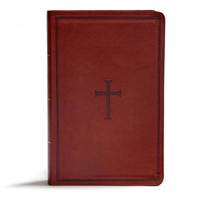 KJV Giant Print Reference Bible, Brown Leathertouch, Indexed - Large Print by  Holman Bible Staff (Leather Bound)