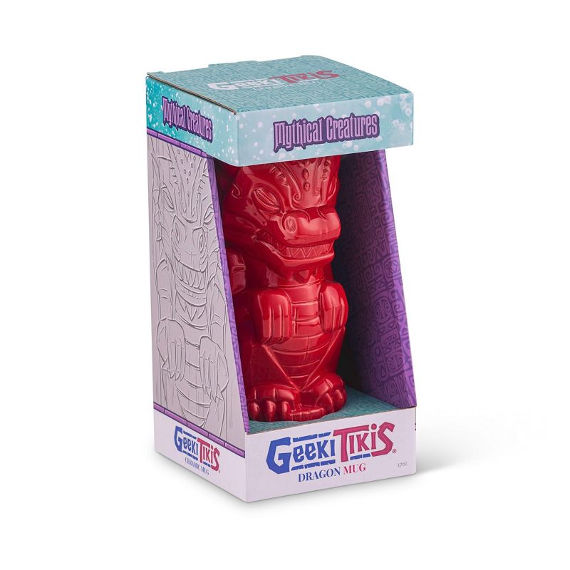 Beeline Creative Geeki Tikis Red Dragon Fantasy Mug | Ceramic Tiki Style Cup | Holds 17 Ounces, 4 of 7