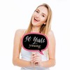 Big Dot of Happiness Funny Chic 90th Birthday - Pink, Black and Gold - Birthday Party Photo Booth Props Kit - 10 Piece - 2 of 4