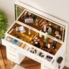 46" Glass Top Vanity Desk with 10 Drawers Makeup Vanity with Mirror and Stool,3 Lighting Modes Dressing Table - 4 of 4