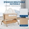 Bedside Bassinet Baby Bassinet,3 in 1 Bedside Sleeper with Baby Co-Sleeper Travel Crib - 3 of 4