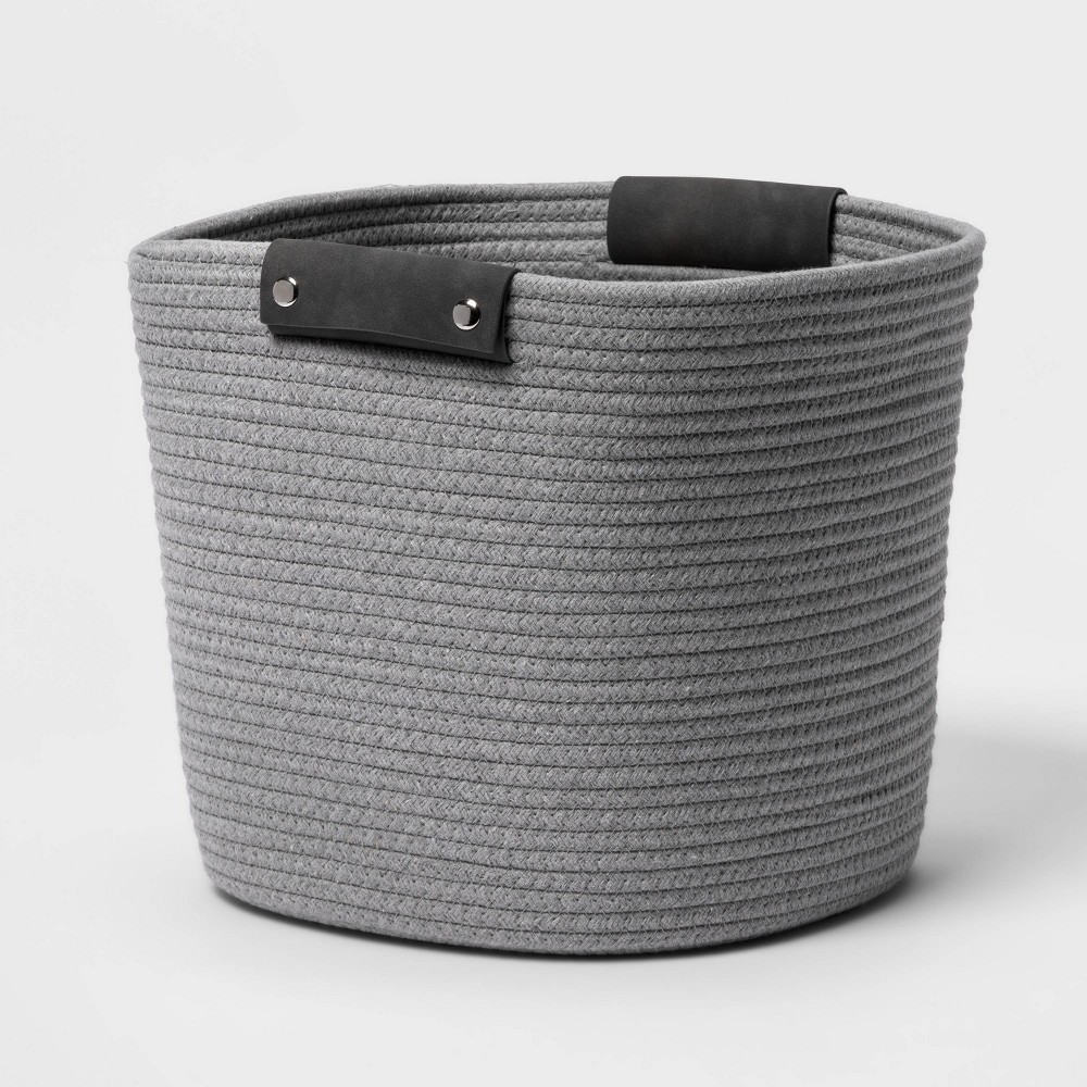 4 Pack 13" Coiled Rope Basket Gray - Threshold