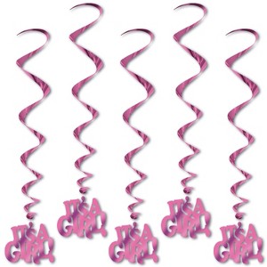 Beistle It's A Girl! Whirls, 3', (10/Pkg) Multicolored - 1 of 1