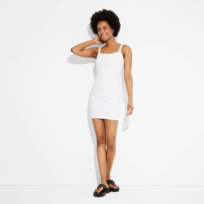 Women's Scoop Back Ribbed Mini Bodycon Dress - Wild Fable™, 3 of 5