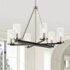 Minka Lavery Coal Nickel Chandelier 26" Wide Modern Clear Seeded Glass Shade 6-Light Fixture for Dining Room House Foyer Kitchen - 2 of 3