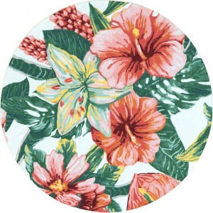 Nuloom Contemporary Floral Sabrina Indoor/Outdoor Patio Area Rug, Round 6', Multi - 1 of 4