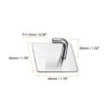 Unique Bargains 304 Stainless Steel Waterproof Sturdy Clothes Towels Self Adhesive Hooks and Hangers - 2 of 4