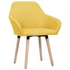 vidaXL Dining Chairs 2 pcs Yellow Fabric - 2 of 4