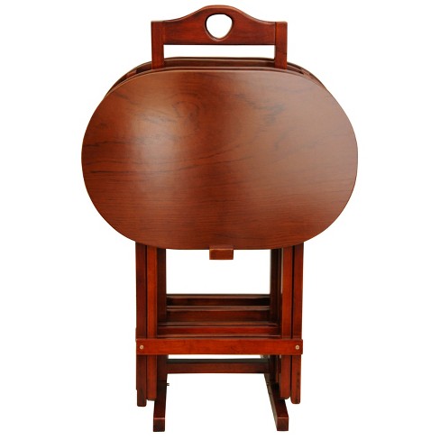 Rosewood Tv Tray Set Honey Kissed Oriental Furniture Target