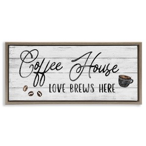 Stupell Industries Coffee House Love Brews Here, 31" x 14" - 1 of 4