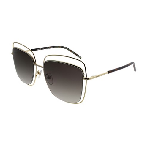 Marc Jacobs Marc 9/s Apq Unisex Square Sunglasses Gold Dark Havana 54mm ...
