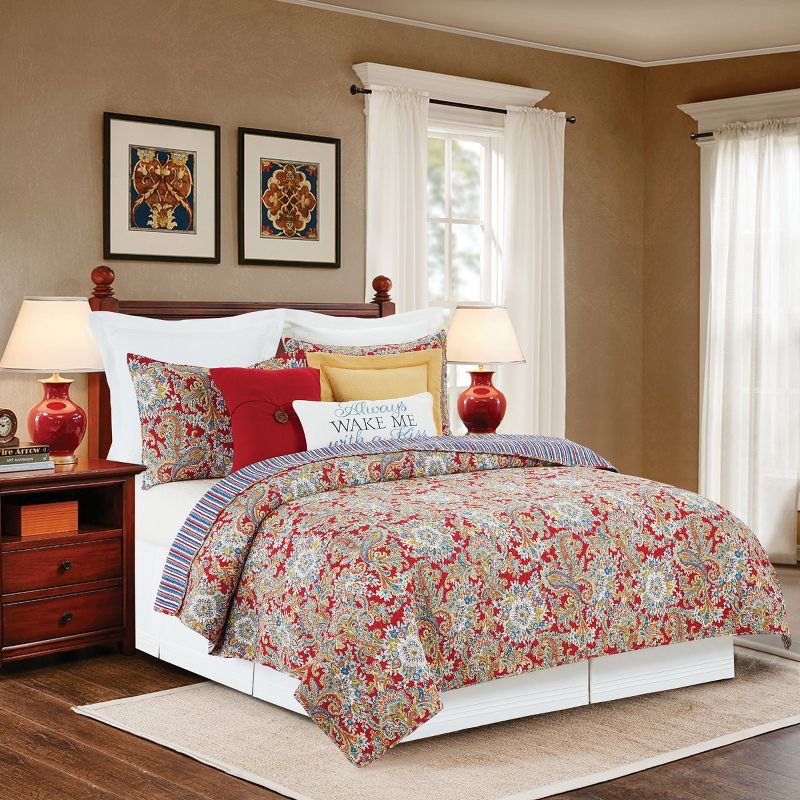 C&F Home Rhapsody Pailsey Cotton Quilt Set  - Reversible and Machine Washable, 4 of 10