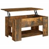 vidaXL Coffee Table Smoked oak Engineered wood 31.1 x 19.3 x 16.1 in - 2 of 4