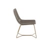 Calan Accent Chair Brown/Gold: Upholstered Polyurethane, Metal Base, Home Office Seating - image 4 of 4