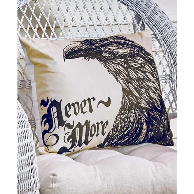 The Lakeside Collection Nevermore Halloween Throw or Pillow - Nevermore Halloween Accent Pillow