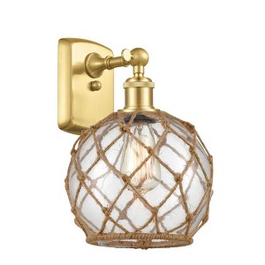 Farmhouse Rope - 1 Light Wall Sconce In Industrial Style-13 Inches Tall and 8 Inches Wide - 1 of 1