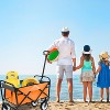 UBSSO Minimeetall Collapsible Outdoor Utility Wagon with Strapping System, 225 lbs Capacity, Orange - 4 of 4
