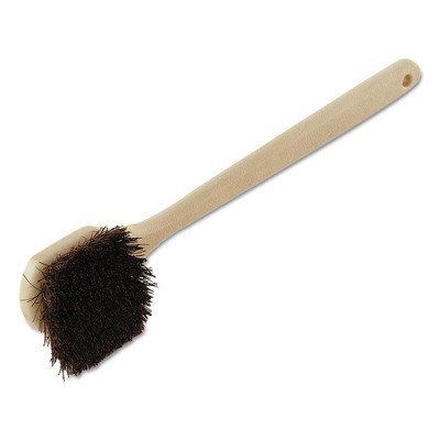 Boardwalk BWK4120 20 in. Palmyra Bristle Plastic Handle Utility Brush - Tan