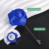 Unique Bargains Wedding Groom Boutonnieres Rose Flower Lapel Pins for Men 1 Pc - 2 of 4