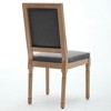 Vynxaria Chairs Set of 2,Dining Chairs with Square Backrest and Exquisitely Carved Solid Wood Frame for Living Room,Gray - 2 of 4