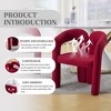 TiramisuBest Contemporary Designed Velvet Fabric Upholstered Accent Chair,Barrel Side Chairs for Living Room Set of 2 - 3 of 4