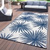 World Rug Gallery Floral Tropical Reversible Recycled Plastic Outdoor Picnic Mat, Camping Rug, RV Rug:  Botanical,  Flat Pile,  UV-Resistant - 2 of 4
