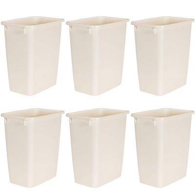 Rubbermaid 21 Quart Traditional Kitchen, Bathroom, and Office Wastebasket Trash Can, Bisque (3 Pack)