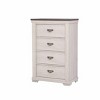 Vynxaria Farmhouse Four Drawer Chest Beige Rustic Finish Solid Wood Bedroom Storage Chest Wooden Furniture - 2 of 2