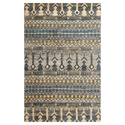 Blue Geometric Knotted Area Rug - (4'X6') - Safavieh