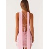 Mocamel Womens Y2k Sequin Beaded Mini Dress With Scarf Strapless Sparkle Short Dresses Summer Club Party Glitter Dress - 2 of 4