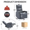 Manual Recliner Chair with 360° Swivel and Rocker,Fabric Upholstered Reclining Armchair for Living Room-The Pop Home - 4 of 4
