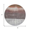 Rust And Ivory Abstract Washable Indoor Outdoor Area Rug - 3 of 4