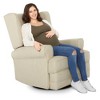 Evolur Melbourne Upholstered Seating Wing Back Glider Swivel Chair - image 4 of 4