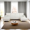 AndMakers 99.5 in. W Square Arm 3-piece Flannel Transitional U Shaped Sectional Sofa - 2 of 4