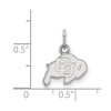 Black Bow Jewelry 10k White Gold Colorado Buffalos NCAA Extra Small Pendant - 2 of 3