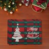 Unique Bargains Christmas Place Mats Linen Red Green White 13"x17.7" 2Pcs - 2 of 4