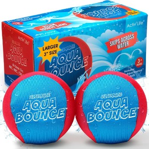 Activ Life Ultimate Larger 3" Size Skip Balls (Red/Blue) Beach Pool Toys for Kids Ages 8-12 Year Old Boys Girls Gifts Basket - 1 of 4