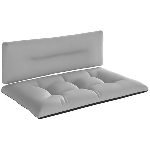 Outsunny 2 Seater Pallet Cushions Outdoor 3.9 in. Thick Replacement Cushions with Tufted Design for Garden, Patio - 1 of 4
