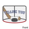 Big Dot of Happiness Shoots & Scores! - Hockey - Shaped Thank You Cards - Baby Shower or Birthday Party Thank You Note Cards & Envelopes - Set of 12 - 3 of 4