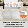 VEVOR BBQ Access Door, 42W x 21H Inch Double Outdoor Kitchen Door, Stainless Steel Flush Mount Door, Wall Vertical Door with Handles - 4 of 4