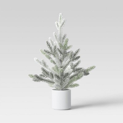 Flocked Artificial Tree White/Green - Threshold™