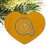Albany State University Secondary Logo Heart Love Wood Christmas Tree Holiday Ornament - 2 of 3