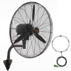 VEVOR Wall-Mount Misting Fan, 24 Inch, 3-speed High Velocity Max. 7000 CFM, Waterproof Oscillating Industrial Wall Fan, Commercial or Residential - 1 of 4
