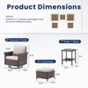 Outdoor Patio Furniture Set All Weather PE Rattan Conversation Set - 3 of 4
