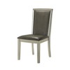New Classic Furniture,Lumina Wood Dining Chair in Silver (Set of 2) - 2 of 4