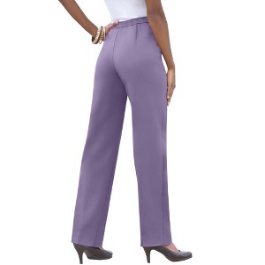 Roaman's Petite Plus Size Classic Bend Over Pant - 1 of 4