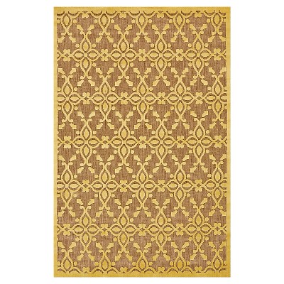 7'6"X10'6" Quatrefoil Design Loomed Area Rugs Tan/Yellow - Weave & Wander