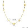 Gold Titanium Steel Multi - Shape Modern Women's Necklace - 4 of 4