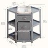 COZONY Corner Diaper Changing Table, Baby Changing Station with Storage Drawer and Laundry Hamper for Nursery Organization - 2 of 4
